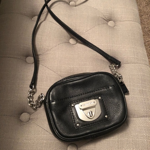 Calvin Klein black leather crossbody purse - Picture 4 of 4